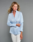 Claridge & King- The League- Blue Shadow Stripe - Edit by Elaine Turner