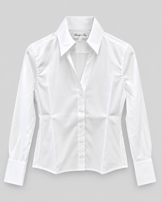Claridge & King- The League Crop Shirt in Crisp White - Edit by Elaine Turner