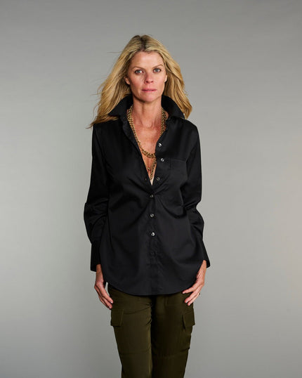 Claridge & King- The Mod- Pitch Black Poplin - Edit by Elaine Turner