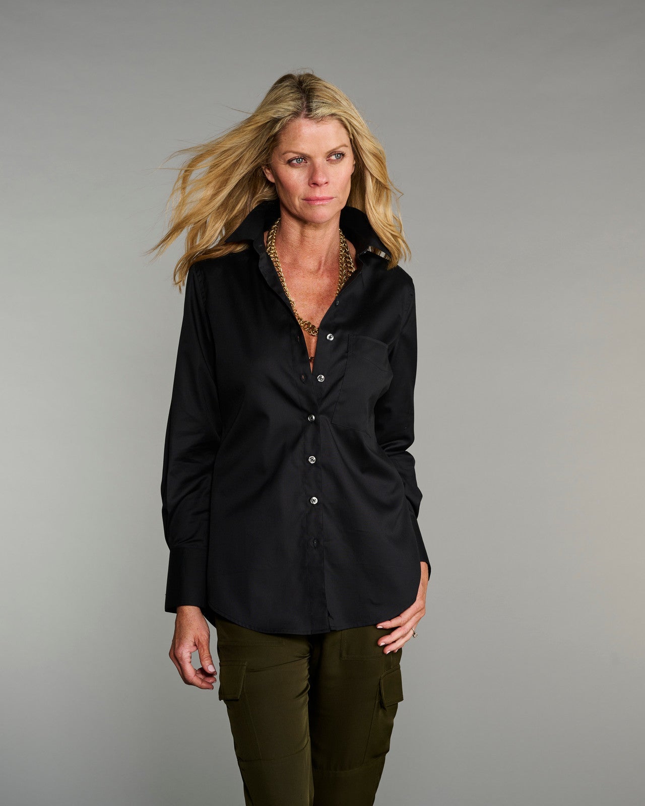 Claridge & King- The Mod- Pitch Black Poplin - Edit by Elaine Turner