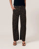 Le Jean Mid Rise Utility Soft Barrel- Dark Leopard