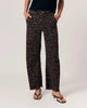 Le Jean Mid Rise Utility Soft Barrel- Dark Leopard