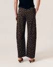 Le Jean Mid Rise Utility Soft Barrel- Dark Leopard