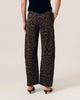 Le Jean Mid Rise Utility Soft Barrel- Dark Leopard