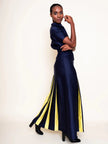 Daniel Gonzalez- Ella Asymmetrical Pleated Dress- Deep Ocean - Edit by Elaine Turner