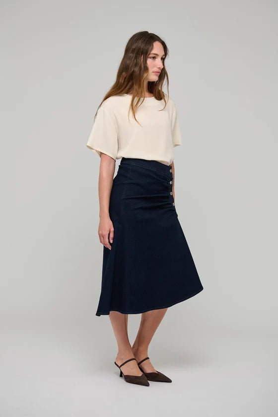 Dea Kudibal- GiselleDEA Denim Skirt - Dark Blue - Edit by Elaine Turner