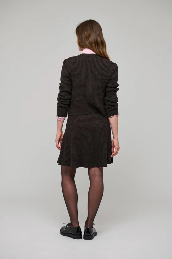 Dea Kudibal- MaleneDEA Ribbed Cardigan - Dusty Chocolate - Edit by Elaine Turner