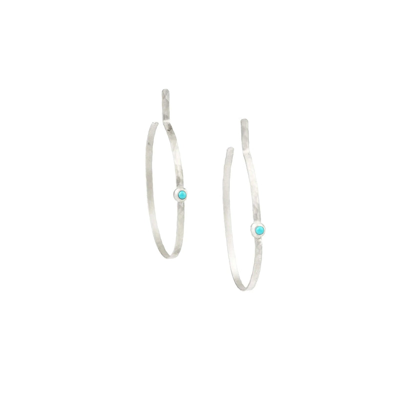 Dia Hoop Earrings- Sterling Silver - Edit by Elaine Turner