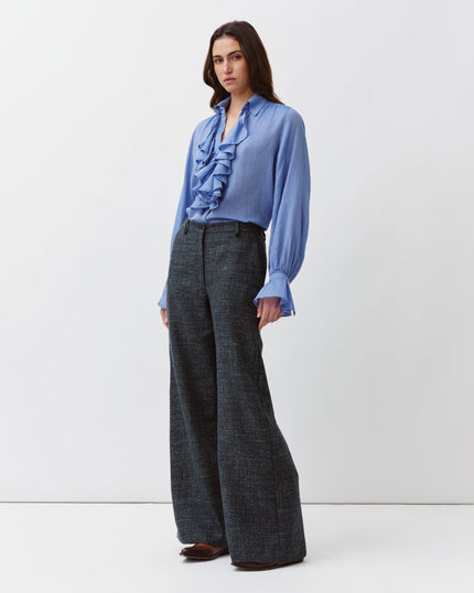 Diega- Capa Long Sleeve Blouse - Bleu - Edit by Elaine Turner