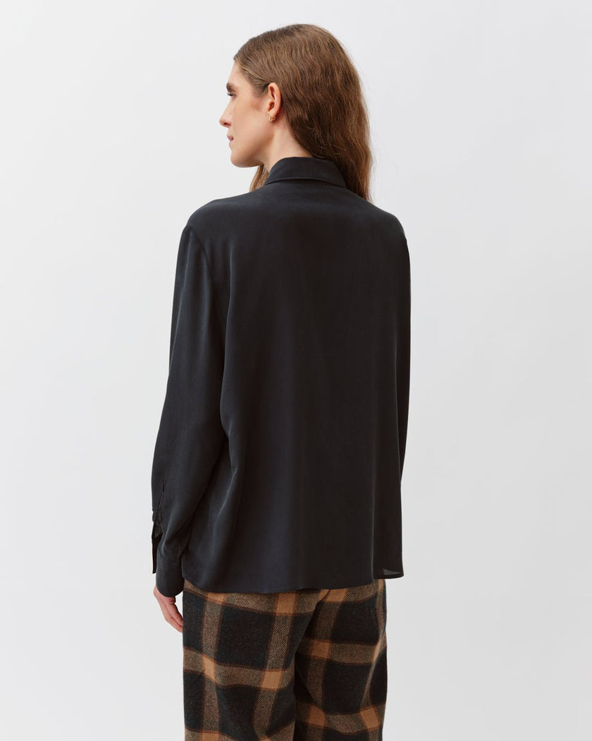 Diega- Cianta Long Sleeve Blouse - Marine - Edit by Elaine Turner