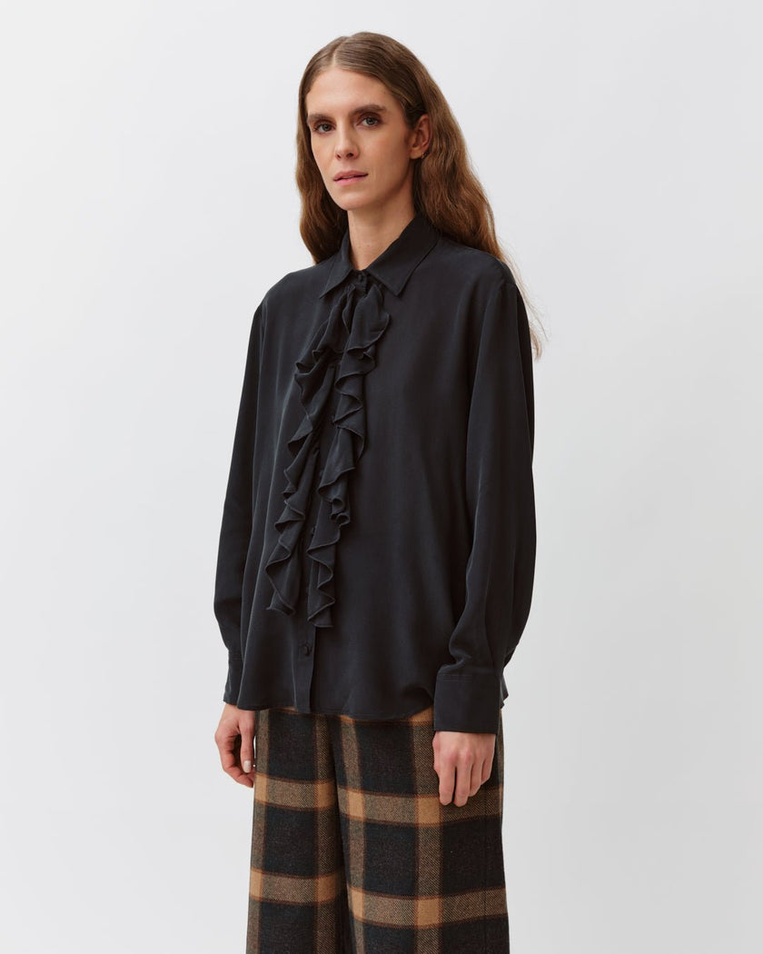 Diega- Cianta Long Sleeve Blouse - Marine - Edit by Elaine Turner