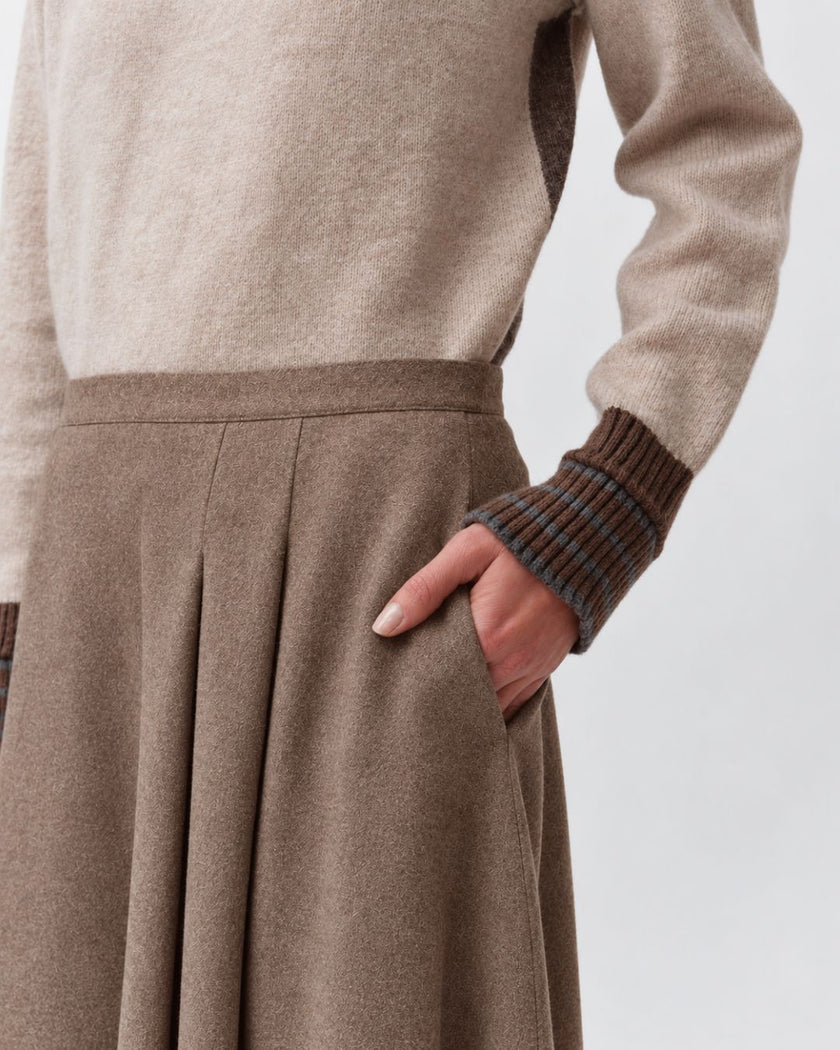 Diega- Jonico Skirt - Taupe - Edit by Elaine Turner