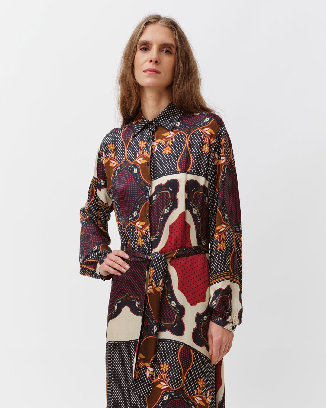 Diega- Riora Dress - Marine Rouge Ecru - Edit by Elaine Turner