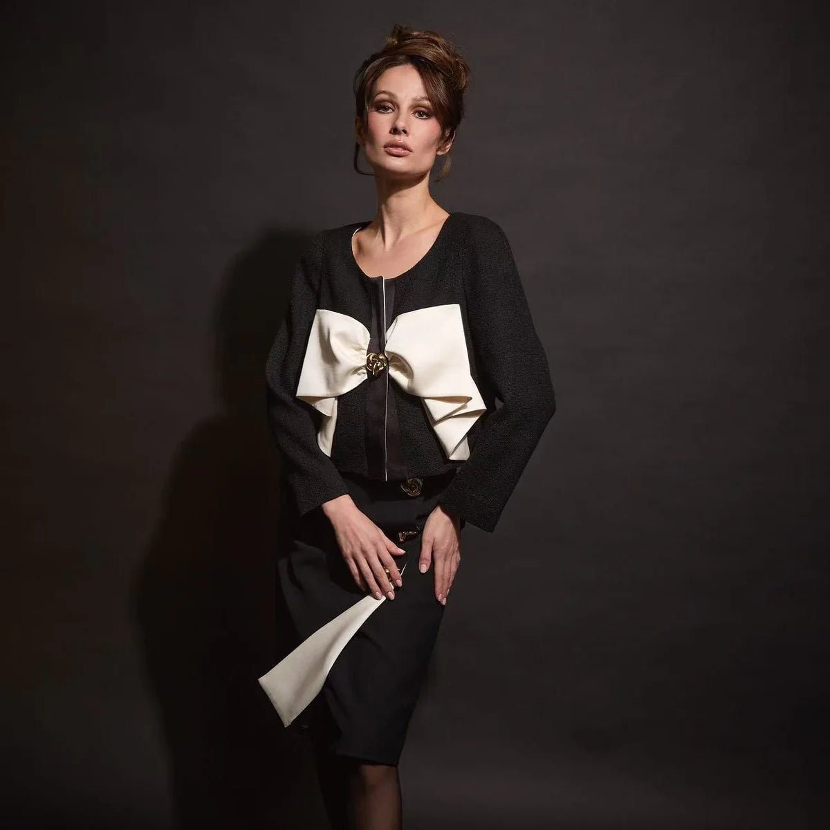 Edward Achour- Cropped Bow Jacket - Edit by Elaine Turner
