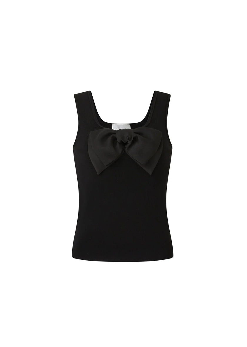 Edward Achour- Knit Tank Top w/ Detachable Bow - Edit by Elaine Turner