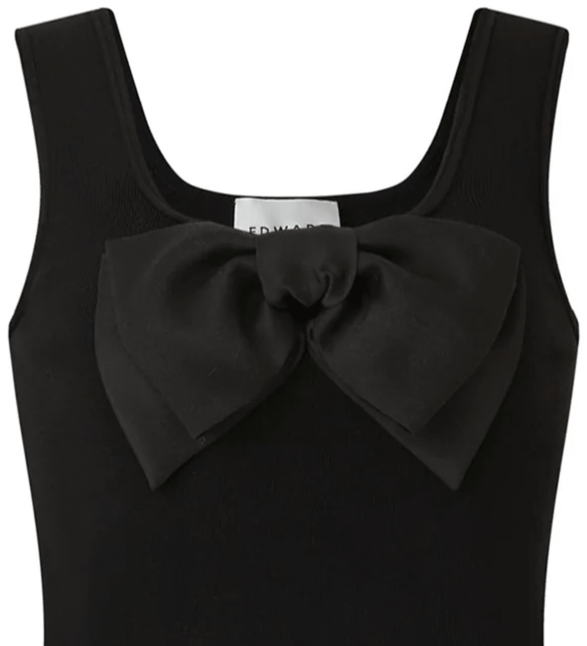 Edward Achour- Knit Tank Top w/ Detachable Bow - Edit by Elaine Turner