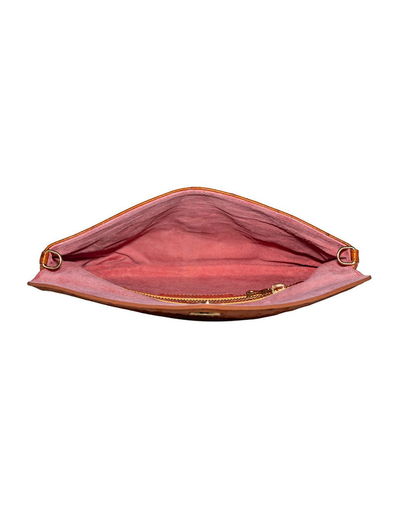 Elaine Turner - Bella Clutch - Camel Ostrich Leather - Edit by Elaine Turner