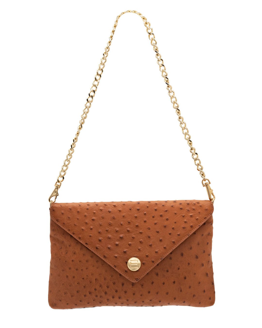 Elaine Turner - Bella Clutch - Camel Ostrich Leather - Edit by Elaine Turner