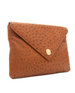 Elaine Turner - Bella Clutch - Camel Ostrich Leather - Edit by Elaine Turner