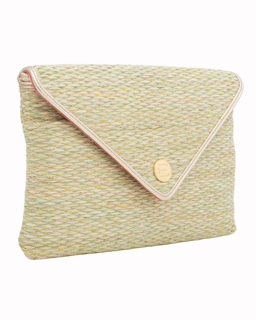 Elaine Turner- Bella Clutch- Citrine Grasscloth - Edit by Elaine Turner