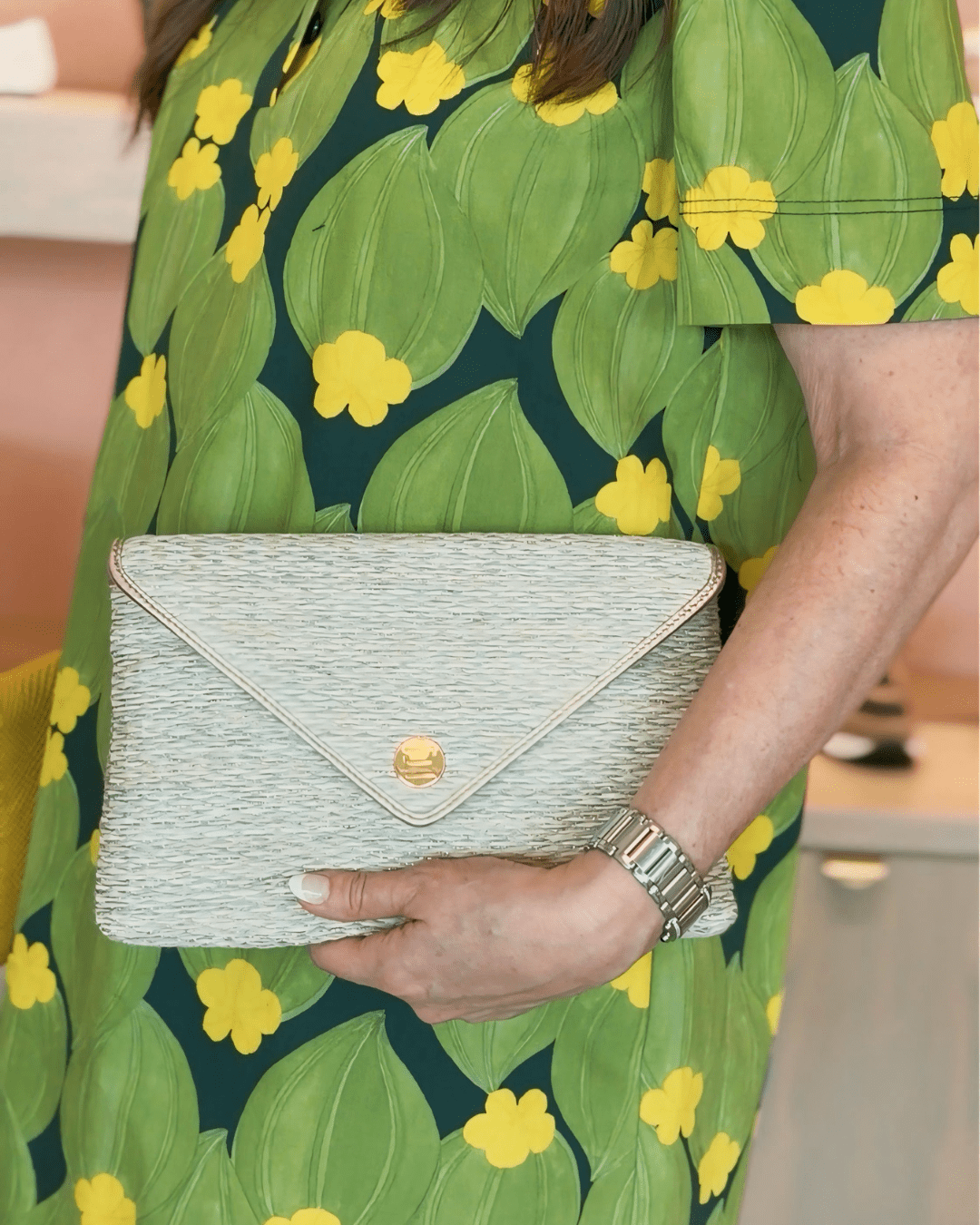 Elaine Turner- Bella Clutch- Citrine Grasscloth - Edit by Elaine Turner