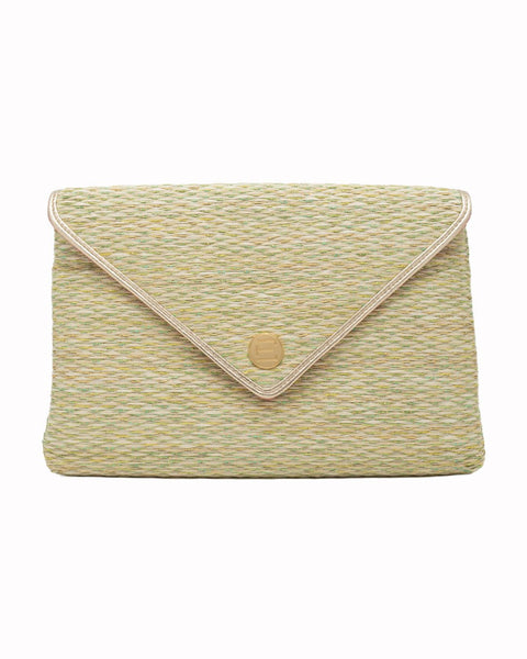 Elaine Turner- Bella Clutch- Citrine Grasscloth - Edit by Elaine Turner