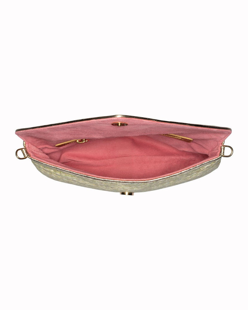 Elaine Turner- Bella Clutch- Citrine Grasscloth - Edit by Elaine Turner