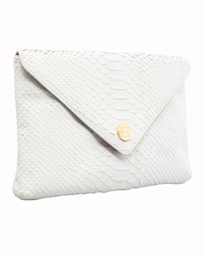 Elaine Turner- Bella Clutch- Cloud White Snake - Edit by Elaine Turner