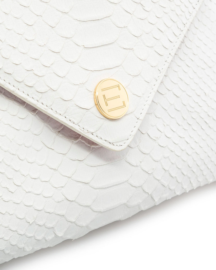 Elaine Turner- Bella Clutch- Cloud White Snake - Edit by Elaine Turner