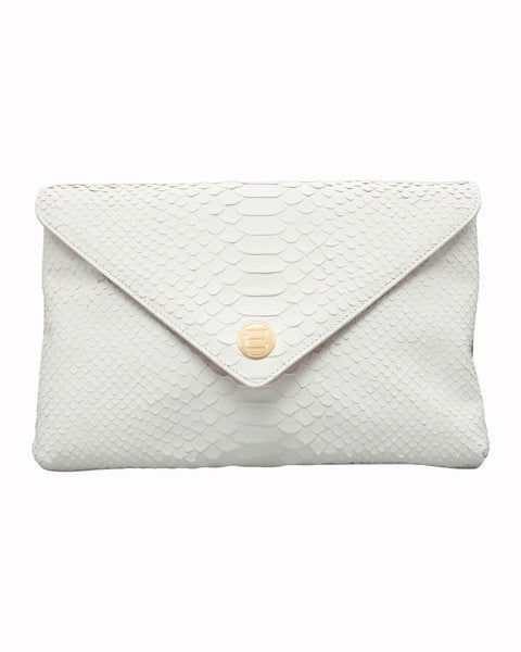 Elaine Turner- Bella Clutch- Cloud White Snake - Edit by Elaine Turner