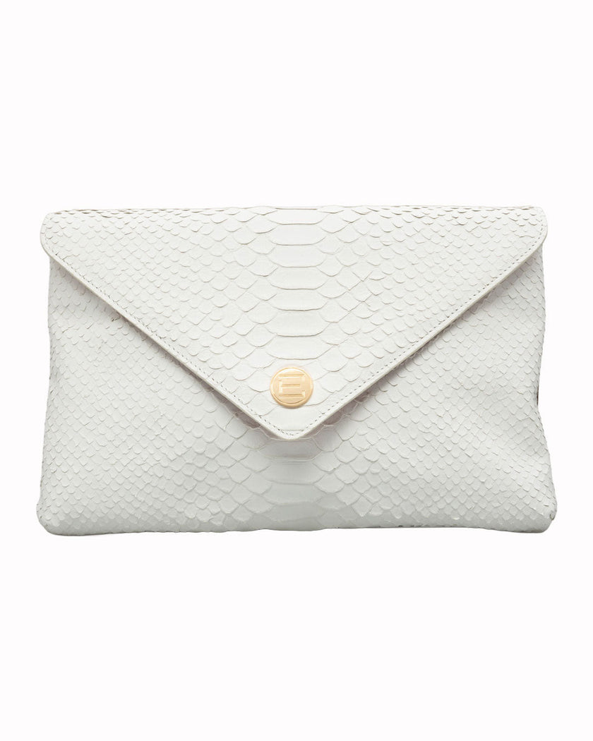 Elaine Turner- Bella Clutch- Cloud White Snake - Edit by Elaine Turner