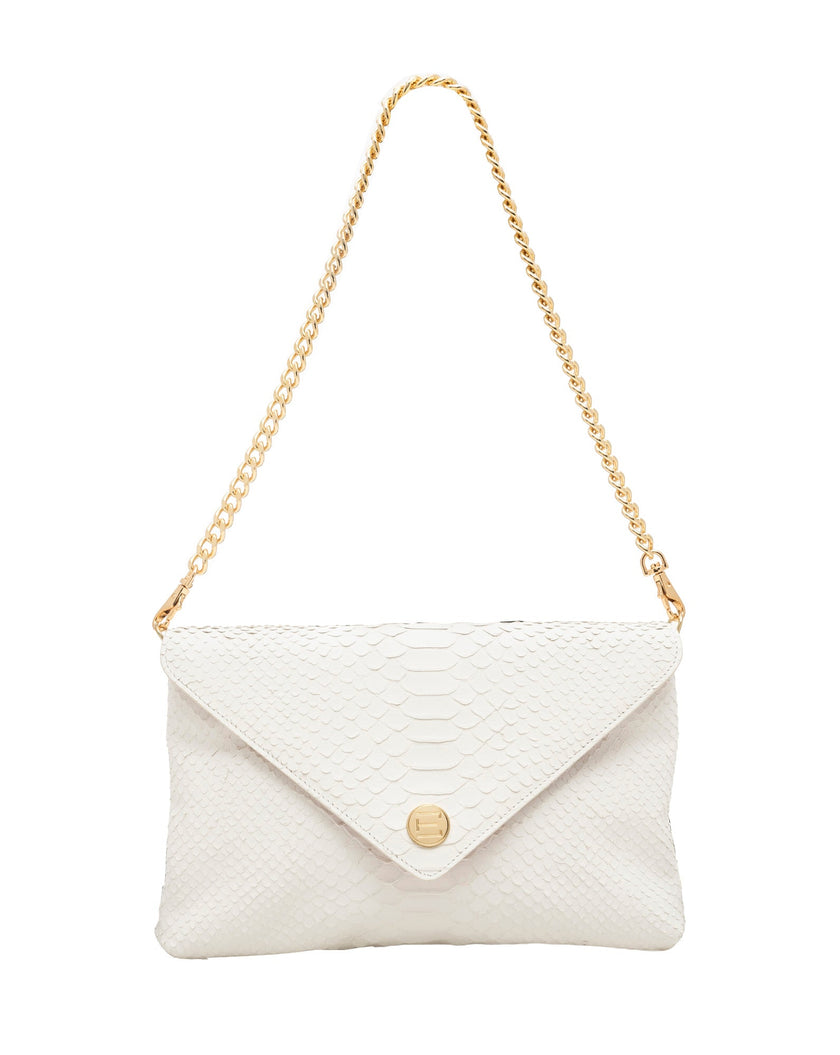 Elaine Turner- Bella Clutch- Cloud White Snake - Edit by Elaine Turner