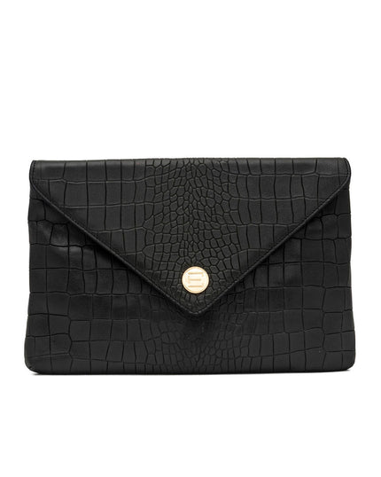 Elaine Turner- Bella Clutch - Deep Evergreen Croc Leather - Edit by Elaine Turner