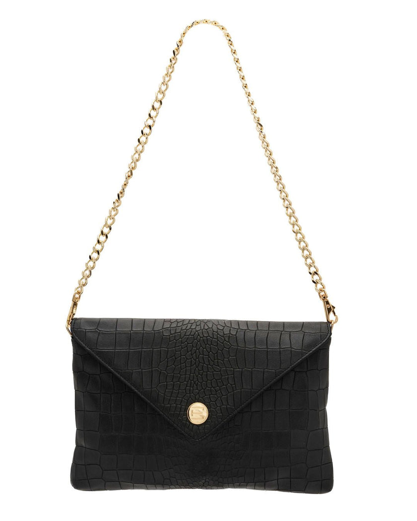 Elaine Turner- Bella Clutch - Deep Evergreen Croc Leather - Edit by Elaine Turner