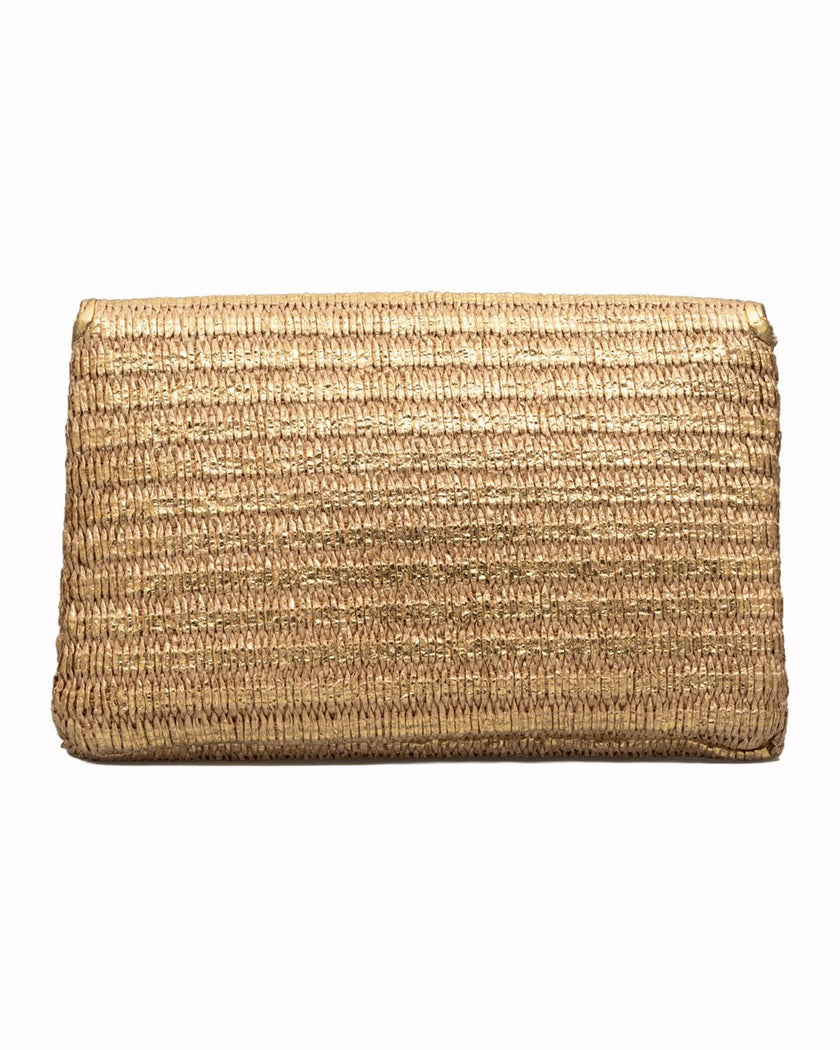 Elaine Turner- Bella Clutch- Gold Raffia - Edit by Elaine Turner