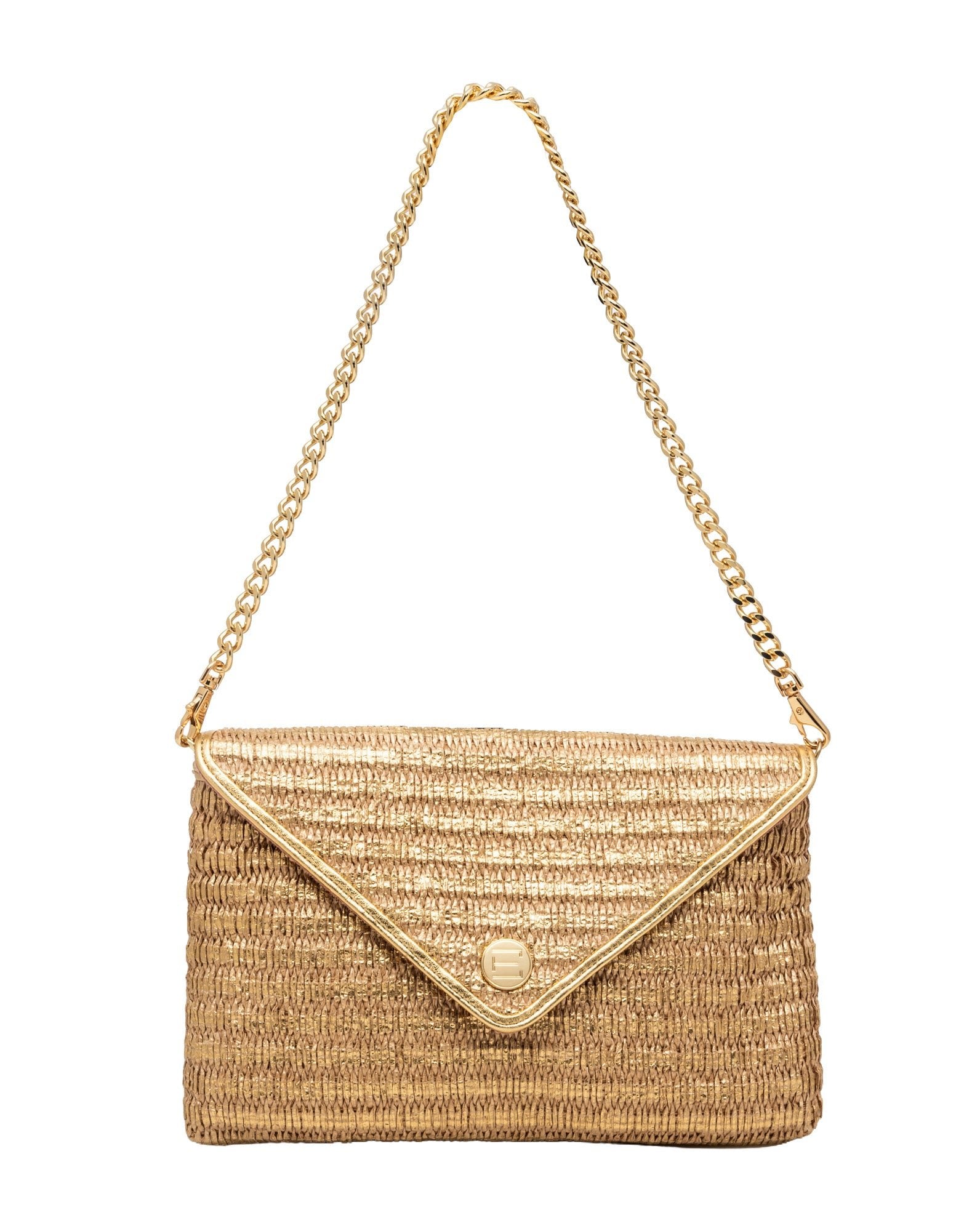 Elaine Turner- Bella Clutch- Gold Raffia - Edit by Elaine Turner