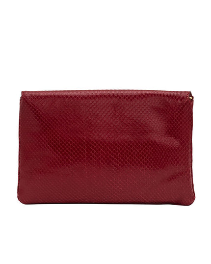 Elaine Turner - Bella Clutch - Lipstick Red Snake Leather - Edit by Elaine Turner