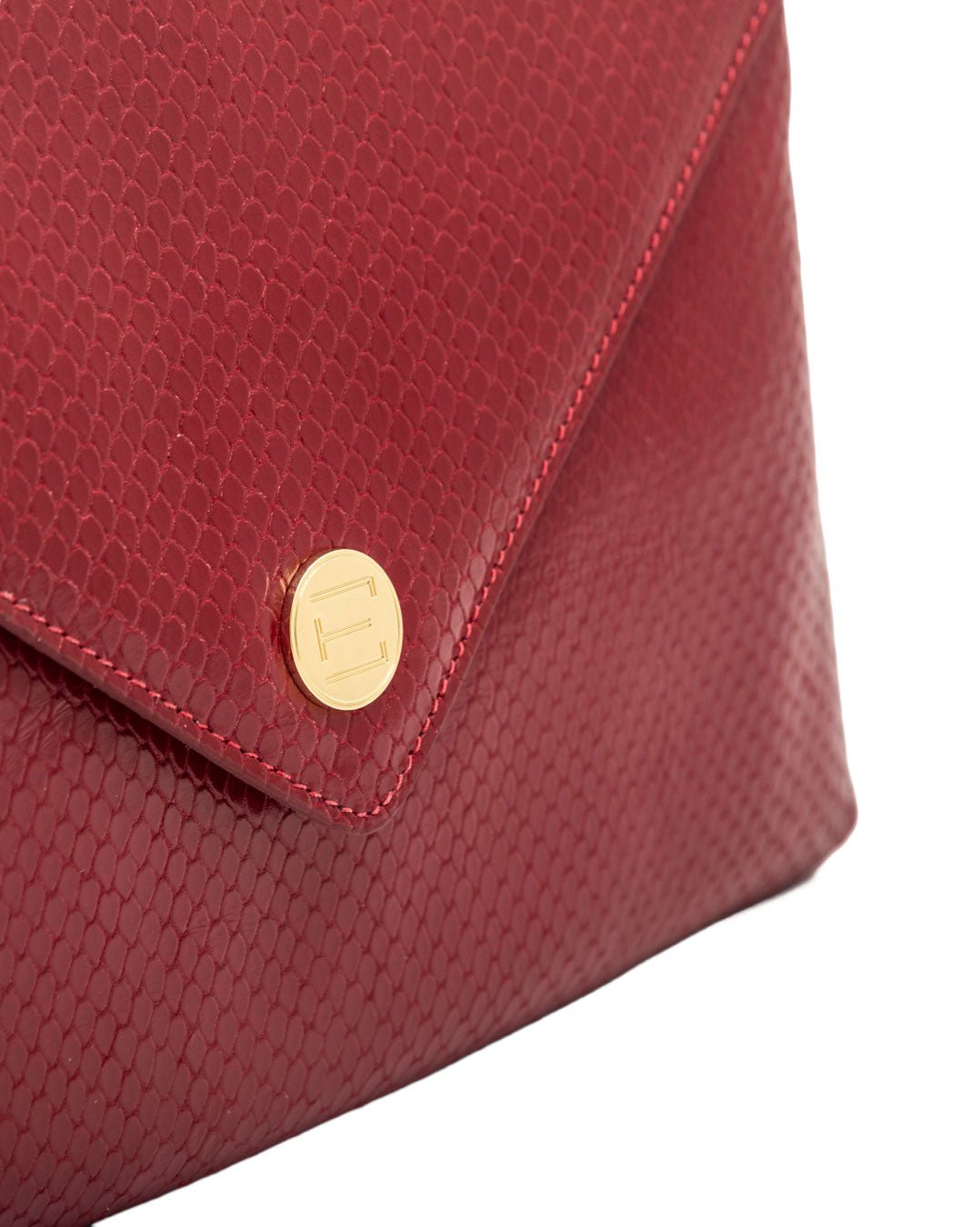 Elaine Turner - Bella Clutch - Lipstick Red Snake Leather - Edit by Elaine Turner
