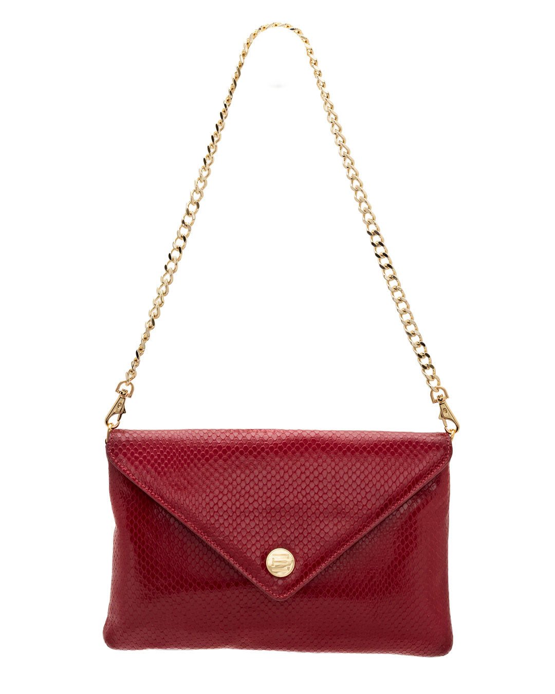 Elaine Turner - Bella Clutch - Lipstick Red Snake Leather - Edit by Elaine Turner