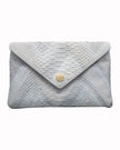 Elaine Turner- Bella Clutch- Opalescent Grey & Chevron Snake - Edit by Elaine Turner