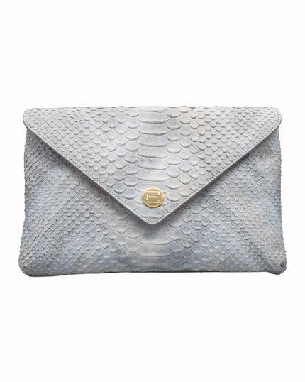 Elaine Turner- Bella Clutch- Opalescent Grey & Chevron Snake - Edit by Elaine Turner