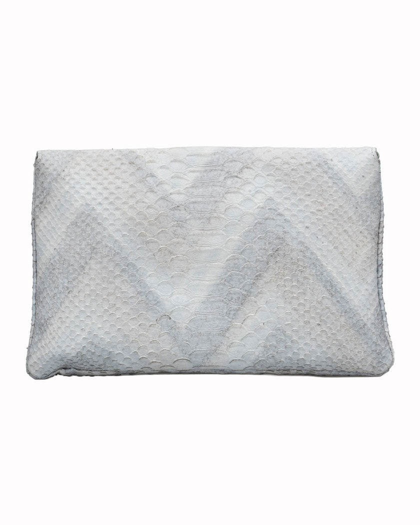 Elaine Turner- Bella Clutch- Opalescent Grey & Chevron Snake - Edit by Elaine Turner