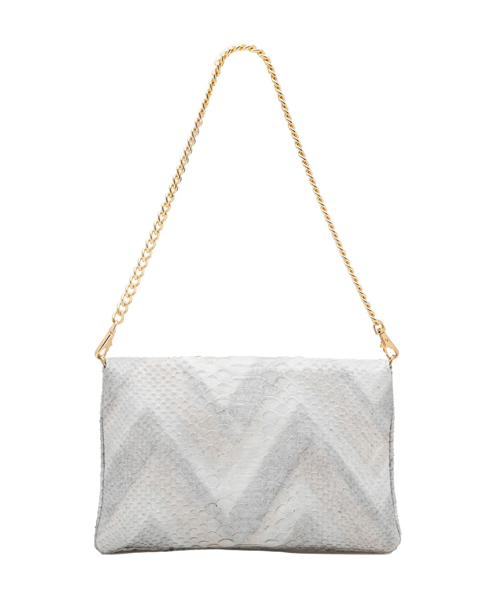 Elaine Turner- Bella Clutch- Opalescent Grey & Chevron Snake - Edit by Elaine Turner