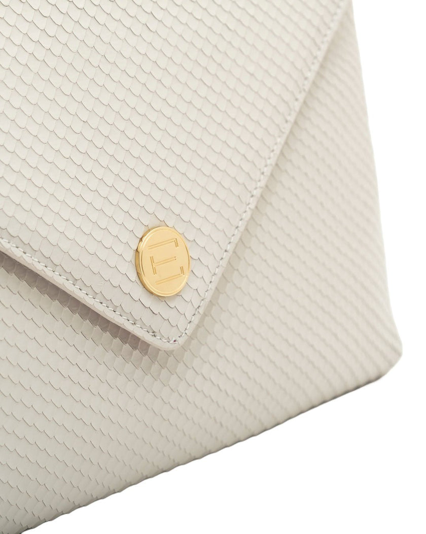 Elaine Turner- Bella Clutch - Oyster Snake Leather - Edit by Elaine Turner