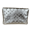 Elaine Turner- Bella Clutch- Silver Embossed Studded Leather - Edit by Elaine Turner