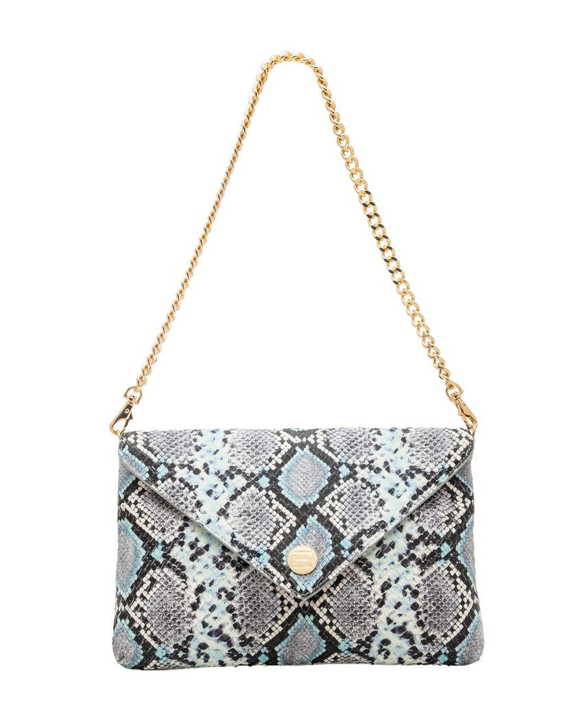 Elaine Turner- Bella Clutch- Turquoise Multi Python - Edit by Elaine Turner