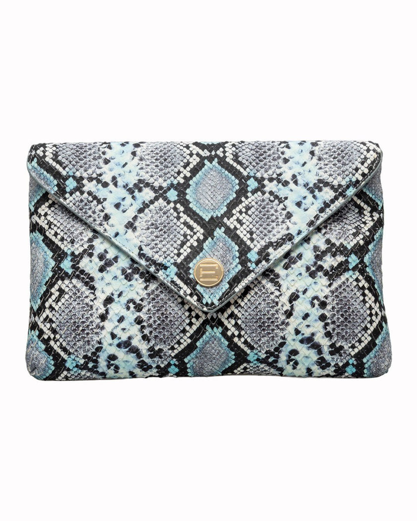 Elaine Turner- Bella Clutch- Turquoise Multi Python - Edit by Elaine Turner