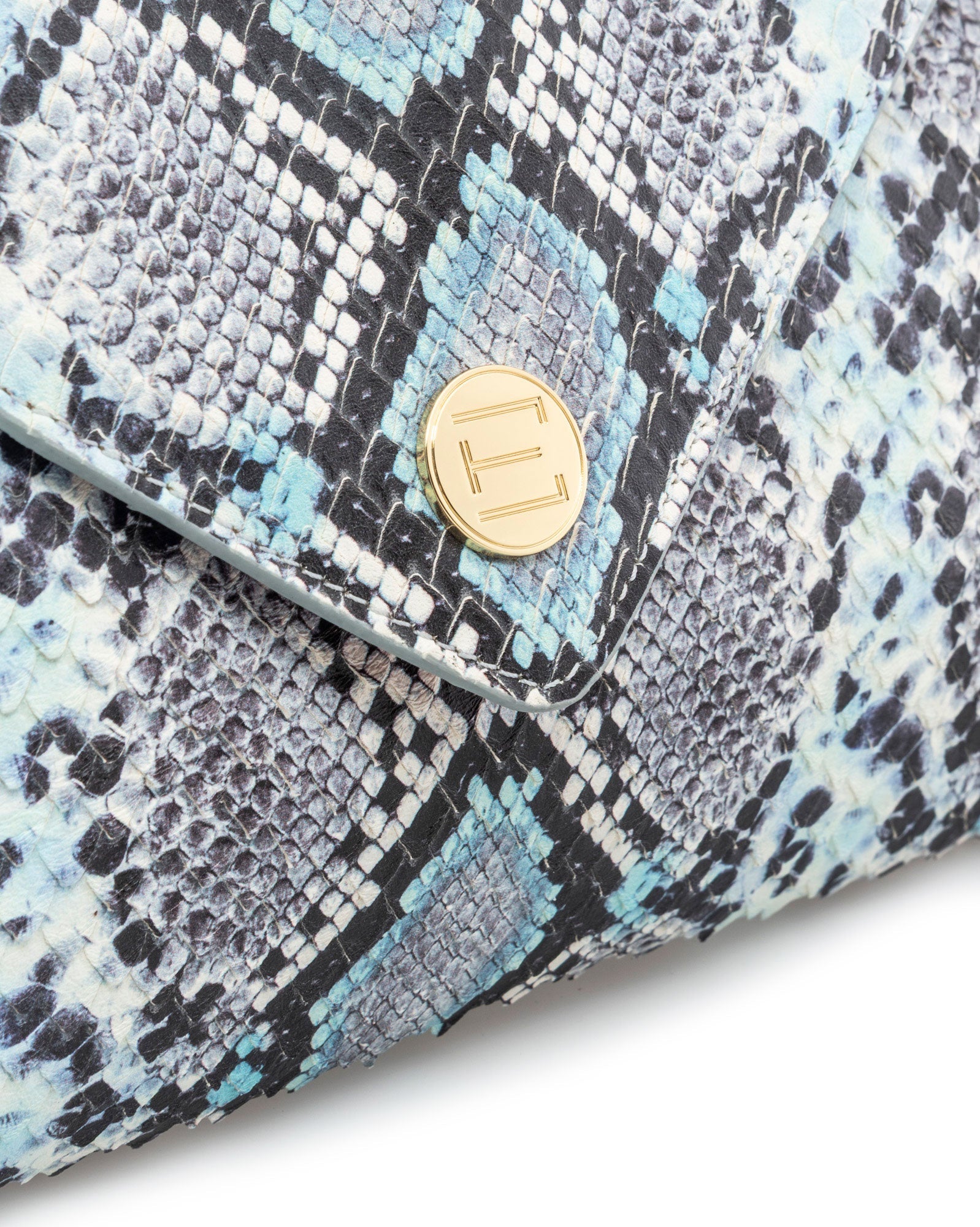 Elaine Turner- Bella Clutch- Turquoise Multi Python - Edit by Elaine Turner