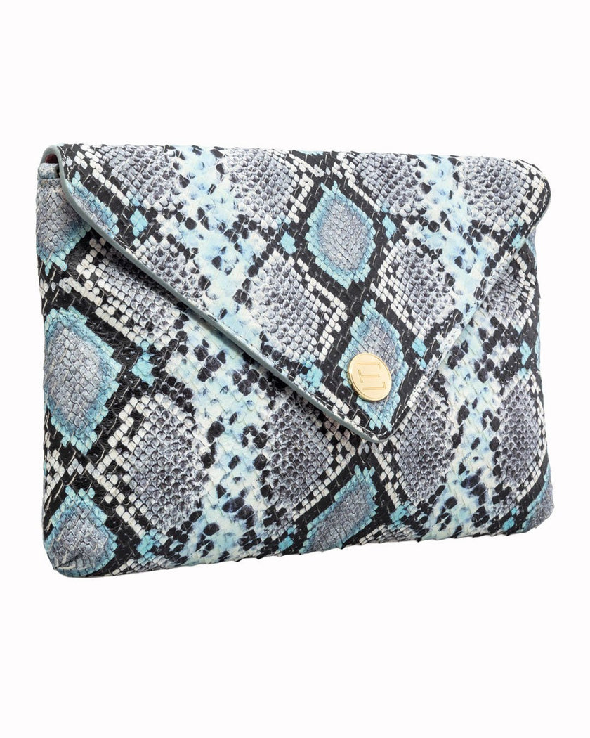 Elaine Turner- Bella Clutch- Turquoise Multi Python - Edit by Elaine Turner