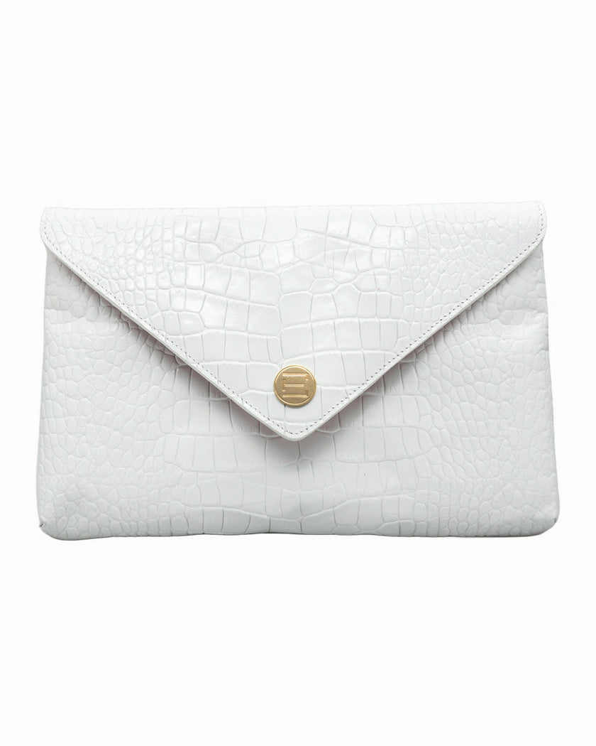 Elaine Turner- Bella Clutch- White Croc - Edit by Elaine Turner